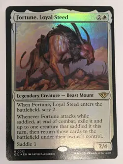Fortune, Loyal Steed Outlaws of Thunder Junction Foil - MTG RARE - Image 1
