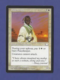 1997 Magic the Gathering - Peacekeeper - Weatherlight MTG - Image 1