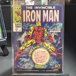 1x Foil Tony Stark / The Invincible Iron Man Borderless Marvel Super Heroes 0392 - Image 1