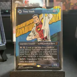 1x Foil Tony Stark / The Invincible Iron Man Borderless Marvel Super Heroes 0392 - Image 2