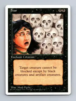 Fear NM Fourth Edition 1995 Magic the Gathering MTG TCG - Image 1
