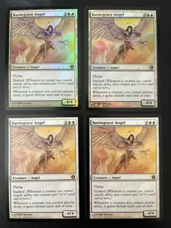 MTG- Battlegrace Angel x4 - Shards of Alara (Two are FOIL) - Image 1