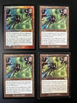 MTG- Lotus Blossom x4 (One is FOIL) - Image 1