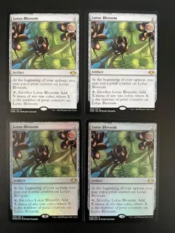 MTG- Lotus Blossom x4 - Dominaria Remastered - (Two are FOIL) - Image 1