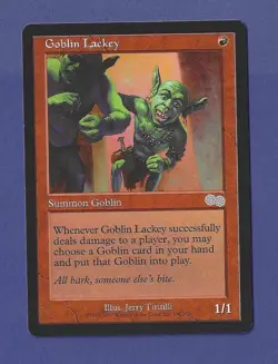 1998 Magic the Gathering - Goblin Lackey - Urza's Saga MTG - Image 1