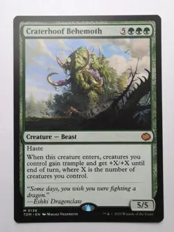 MTG Craterhoof Behemoth (TDM) Tarkir: Dragonstorm Regular Mythic 138 - Image 1