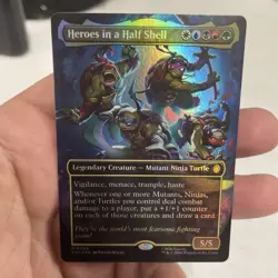Heroes in a Half Shell (0006 Borderless) Commander: TMNT MTG FOIL NM! FREE SHIP! - Image 1