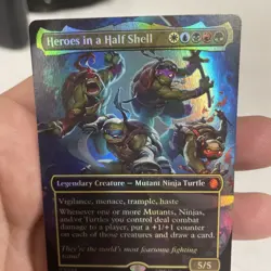 Heroes in a Half Shell (0006 Borderless) Commander: TMNT MTG FOIL NM! FREE SHIP! - Image 5