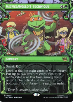 Michelangelo's Technique (Showcase) 239 TMT Teenage Mutant Ninja Turtles R Foil - Image 1