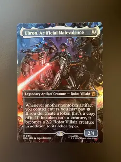 MTG Marvel Super Heroes Ultron, Artificial Malevolence Borderless 0344 Foil - Image 1