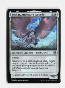 Teshar, Ancestor's Apostle 65 Foil Commander Masters MTG NM - Image 1