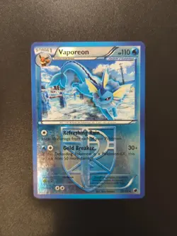 Pokemon TCG Vaporeon Plasma Freeze Reverse Holo Card 20/116 LP-NM - Image 1