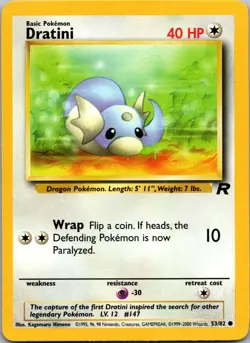 DRATINI 53/82 C TEAM ROCKET POKEMON UNLIMITED NM - Image 1