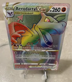 Aerodactyl VSTAR 199/196 Lost Origin Holo Rainbow Secret Rare - Pokemon NM/+ - Image 2
