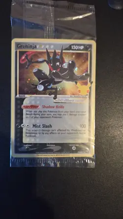Pokemon Greninja Gold Star 25th Anniversary Black Star Promo SWSH144 SEALED - Image 1