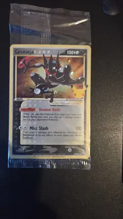 Pokemon Greninja Gold Star 25th Anniversary Black Star Promo SWSH144 SEALED - Image 2