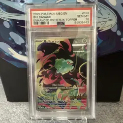 Pokemon TCG Bulbasaur 133/132 Secret Rare Mega Evolution Set - Image 1