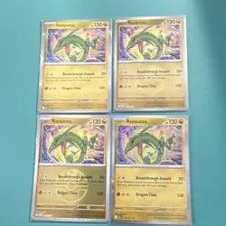 Pokemon TCG Rayquaza 78/108 Evolutions Reverse Holo Lot 4 Cards EN 2016 - Image 1