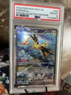 Pokemon TCG Zapdos EX Scarlet & Violet 151 Card 202/165 PSA 10 - Image 2