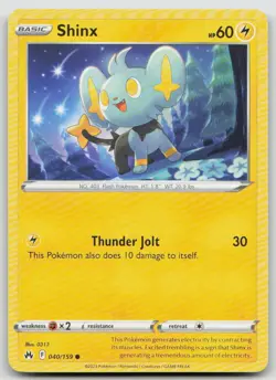 Shinx 040/159 Common Crown Zenith Pokemon NM - Image 1