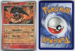 Paldean Tauros 028/193 Uncommon Paldea Evolved Pokemon Reverse Holo NM - Image 3