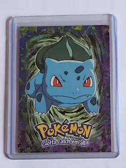 💸📈 HOT 🔥 POKEMON RARE Bulbasaur #01 E1/12 Stage 1 Topps Black Label Card 🔥 - Image 1