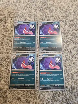 Gengar 057/091 Paldean Fates Non Holo Pokemon Card (lot of 4) - Image 1