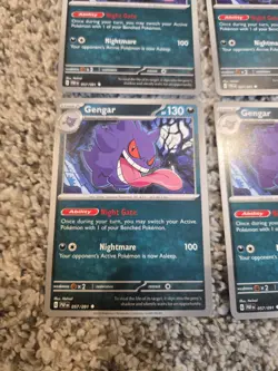 Gengar 057/091 Paldean Fates Non Holo Pokemon Card (lot of 4) - Image 2