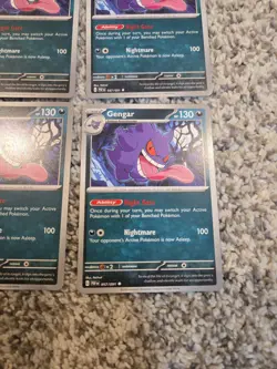 Gengar 057/091 Paldean Fates Non Holo Pokemon Card (lot of 4) - Image 3