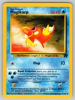 Magikarp 47/82 Uncommon Team Rocket Pokemon Unlimited Near Mint - Image 1