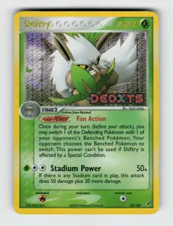 Shiftry 25/107 Reverse Holo Rare Deoxys Pokemon 2005 Lightly Played - Image 1