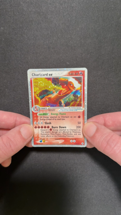 2004 Pokemon EX FireRed LeafGreen Charizard ex 105/112 Holo Swirl HP Damaged - Image 2