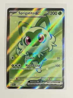 Pokemon TCG Sprigatito ex 251/217 ASC Full Art Ultra Rare Holo - Image 1
