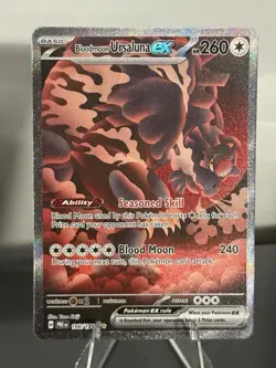Pokemon TCG Bloodmoon Ursaluna EX Prismatic Evolutions Card 168/131 - Image 1