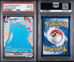 2021 Pokemon TCG Ditto Vmax SV119/SV122 Full Art Shiny GRADED PSA GEM MINT 10 - Image 3