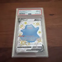 2021 POKEMON SWORD & SHIELD SHINING FATES #SV118 FULL ART/DITTO V PSA 10 - Image 1