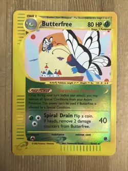 Butterfree 5/165 Expedition Base Set REVERSE HOLO! Pokemon Card English 2002 VLP - Image 1