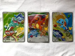 Pokemon First Partner Illustration Collection Series 1 Kanto Gen 1 Starters Set - Image 1