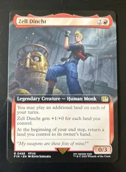 MTG Final Fantasy Zell Dincht Borderless Extended NON-FOIL Commander MAGIC NM - Image 1