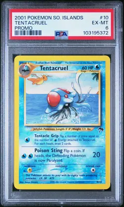 2001 POKEMON SOUTHERN ISLANDS PROMO #10 TENTACRUEL PSA 6 - Image 1