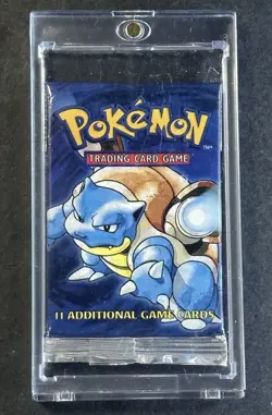 Pokemon TCG WOTC Base Set Unlimited Long Crinkle Booster Pack SEALED - Image 1