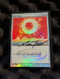 Sol Ring DCI Judge Promo Foil 2005 Mark Tedin Autograph - Image 1
