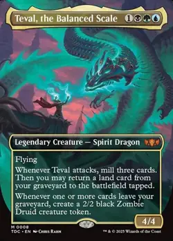 Teval, the Balanced Scale - Foil Extended Art TDC LP MTG - Image 1