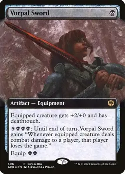 Vorpal Sword - Foil Extended Art Buy-a-Box Promo AFR LP MTG - Image 1