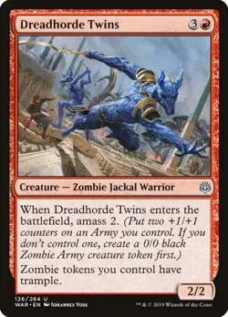 Dreadhorde Twins - Foil WAR NM MTG - Image 1