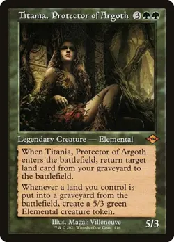 Titania, Protector of Argoth - Foil Retro Frame Modern Horizons 2 LP MTG - Image 1