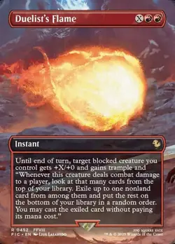 Duelist's Flame - Foil Extended Art FIC LP MTG - Image 1