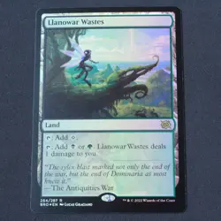 FOIL Llanowar Wastes 264 MTG The Brothers' War (BRO) Rare NM - Image 1