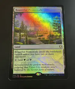 Bountiful Promenade FOIL Land 348 MTG Battle for Baldurs Gate (CLB) NM - Image 1