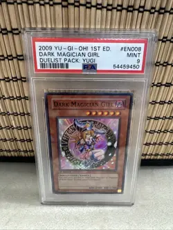 2009 YU-GI-OH! DUELIST PACK: YUGI #EN008 DARK MAGICIAN GIRL PSA 9 Mint - Image 1